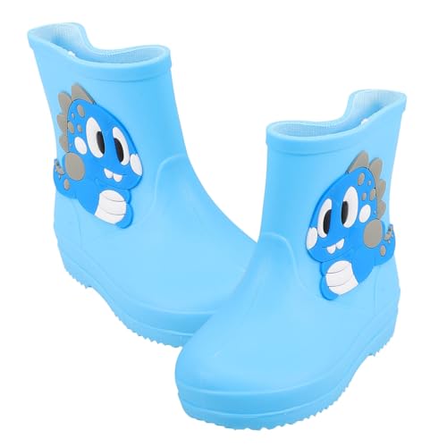 WRITWAA Regenstiefel PVC Cartoon Design Rutschfest Leicht Outdoor Gummistiefel für Jungen Mädchen Alltagsspaziergänge Garten Pfützen Schutz von WRITWAA