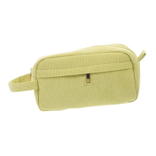 WRITWAA Reise Make-up-Tasche Aus Cord Mit Reißverschluss Großes Fach Und Vordertasche Organizer Für Damen Leicht Tragbar Für Reisen Zuhause Und Verschiedene Anlässe von WRITWAA
