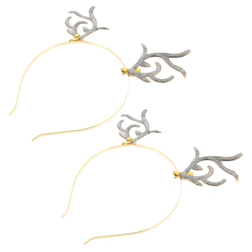 WRITWAA Rentier Stirnband Mit Goldenem Geweih Haaraccessoire Für Weihnachts-feiern Karneval Und Festtagsmode Leicht Und Bequem Tragbar Für Erwachsene Und Junge Mädchen von WRITWAA
