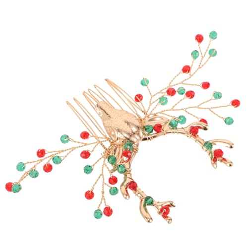 WRITWAA Rehkopf Haarschmuck Für Weihnachten Haarspangen Mit Kristallverzierung Für Festliche Anlässe Und Elegante Hochsteckfrisuren Für Frauen Und Mädchen von WRITWAA