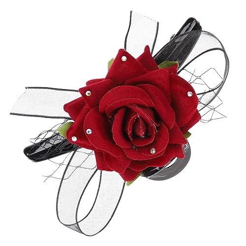 WRITWAA Retro -Bogenhaarclip Blumen Clip-Bogen Haarklaue Haarspangen frauen Haarblütenclip Vintage Haarspangen Haarklammer Haarstylingzubehör Haarzubehör für Frauen Klauenclip Spitze von WRITWAA