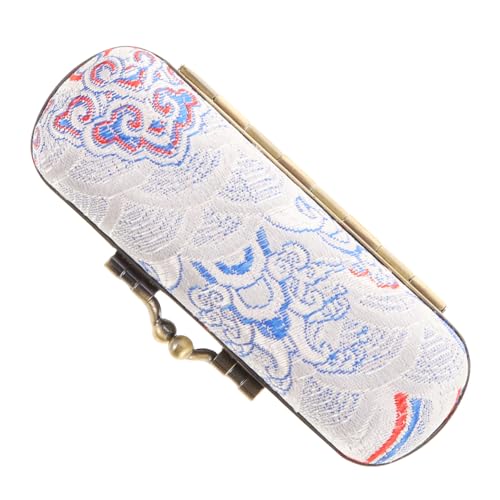 WRITWAA Lippenstiftetui mit Spiegel Vintage Make Up Organizer für Damen Tragbares Reise Make Up Etui Langlebiger Lippenstifthalter für Handtasche Retro Lippenstiftbeutel von WRITWAA