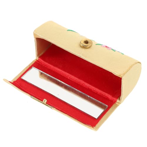 WRITWAA Retro Lippenstiftetui Mit Spiegel Tragbarer Kosmetikhalter Im Chinesischen Design Für Handtaschen Eleganter Make-up Organizer Für Und Mädchen von WRITWAA
