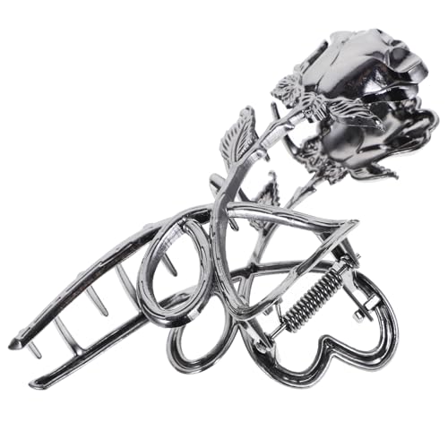WRITWAA Rosen Haarspange für Damen Große Haarklammer mit Starkem Haarschmuck aus Legierung für Dickes und Praktische Haarklammern für Styling von WRITWAA