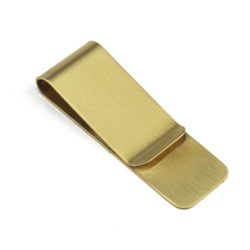 WRITWAA Retro Vintage Geldklammer Messing Clip Für Bargeld Und Kreditkarten Personalisierbare Geldbörse Für Herren Und Frauen Langlebiger Geldbeutel Mit Viel Für Gravuren von WRITWAA
