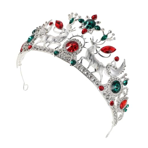 WRITWAA Rhinestone Brautkrone Schneeflocken-Geweih Haarschmuck für Frauen Festlich Elegant Leicht Hochzeit Party Halloween Kostüm Zubehör von WRITWAA