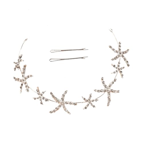 WRITWAA Strass Stirnband Aus Party Haarband Für Brautschmuck Zartes Kopfschmuck Haarnadeln von WRITWAA