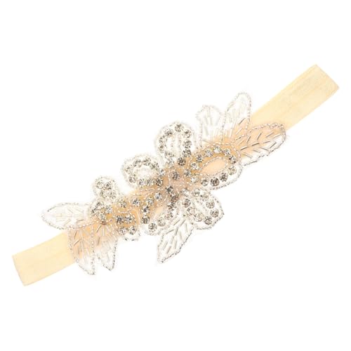 WRITWAA Rhinestone Haarband Mit Blumen Und Blättern Elastisches Kopfband Für Kleinkinder Und Junge Mädchen Für Fotoshootings Geburtstagsfeiern Und Besondere Anlässe von WRITWAA
