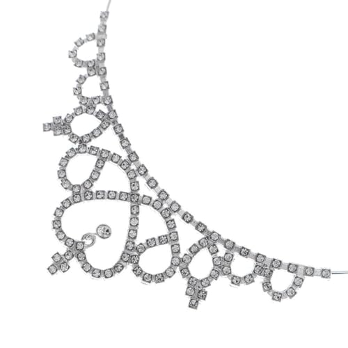 WRITWAA Rhinestone Haarschmuck Tiara Stirnband für Mädchen Hochzeit Party Leicht Bequem für Festlichkeiten mit Funkelnden Strasssteinen für Brautjungfern Besondere Anlässe von WRITWAA