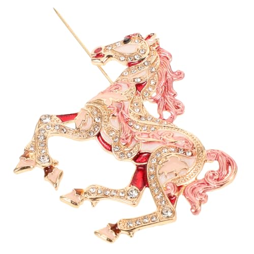 WRITWAA Strass Pferdebrosche Damen Tier Schmuck Accessoires Für Kleidung Party Reversnadel Dekorative Nadel Zubehör von WRITWAA