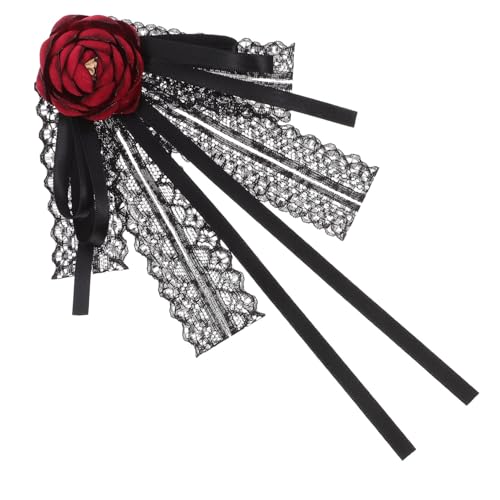 WRITWAA Broschen Rosettenfliege Pin-abzeichen Große Anstecknadel Mit Schleife Rosenbroschen Für Damen Rote Fliege Kragennadel Herren-blazer Perlenbroschennadeln Krawatten Schnalle Bogen Spitze WRITWAA Broschen Rosettenfliege Pin-abzeichen Große Anstecknadel Mit Schleife Rosenbroschen Für Damen Rote Fliege Kragennadel Herren-blazer Perlenbroschennadeln Krawatten Schnalle Bogen Spitze von WRITWAA