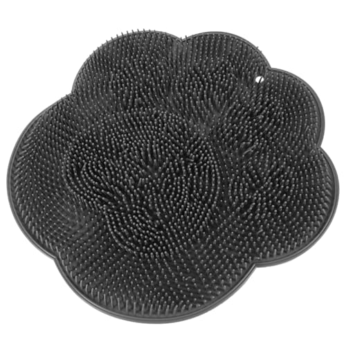 WRITWAA Rückenablagerung Abdeckung Massage Verkehr Körper Badematte Fußschrubber-Dusche Rückenschrubber mit Saugnäpfen Fußmatte Fußdusche Schrubber Unterlage Kieselgel Grey von WRITWAA