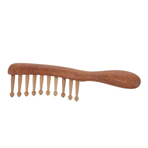 WRITWAA Sandelholz Massagekamm Mit Zähnen Für Haartypen Ergonomischer Kamm Mit Langem Griff Zur Sanften Entwirrung Und Kopfhautmassage Für Männer Und von WRITWAA