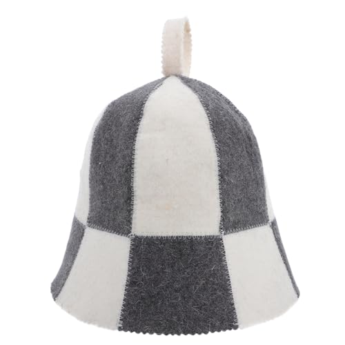 WRITWAA Saunahut Aus Wolle Traditioneller Russischer Saunahut Für Männer Und Frauen Badekappe Aus Weichem Filz Schützt Vor Überhitzung Und Haarschäden von WRITWAA