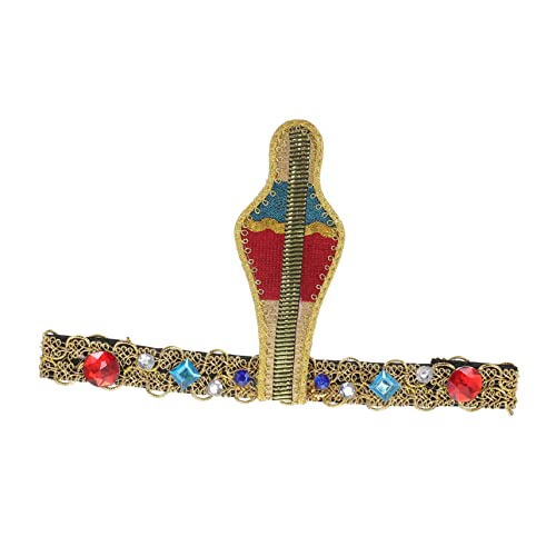 WRITWAA Ägyptische Kopfband Für Halloween Goldene Snake Headdress Für Cosplay Eleganter Kopfschmuck Für Damen Einzigartiges Haar Ornament Für Partys Und Kostüme von WRITWAA