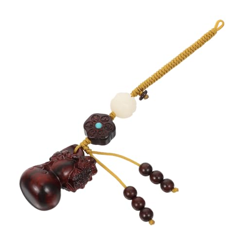 WRITWAA Schlüsselanhänger Kürbis-Ornamente Haning Verzierung des Rückspiegels des Autos Kürbisse Feng-Shui-anhänger Wu-schlüsselbund Glücksbringer Gepäckanhänger Hängende Dekore Rosenholz von WRITWAA