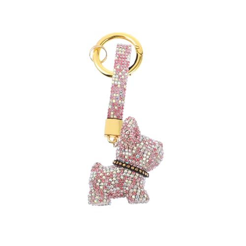WRITWAA Bling Bling Hund Schlüsselanhänger Aus Strass Französische Bulldogge Schlüsselring Für Taschen Rucksäcke Und Auto üßes Hundependant Dekoration Und Zubehör Für Hundeliebhaber von WRITWAA