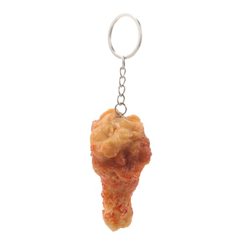 WRITWAA Schlüsselanhänger Mit Hähnchenkeulenimitat Hängende Verzierung Für Taschen Schlüsseldekoration Brathähnchen-schlüsselanhänger Auto Schlüssel Halter Schlüsselbund Metall von WRITWAA