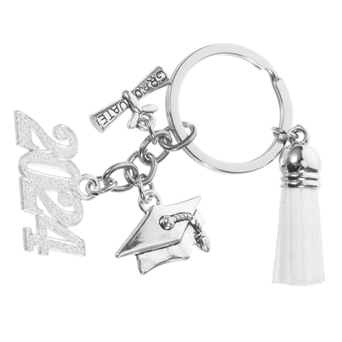 WRITWAA Schlüsselanhänger Mit Abschlussgeschenk 2024 Einzigartiger Bachelor-Hut Modisches Taschenaccessoire von WRITWAA