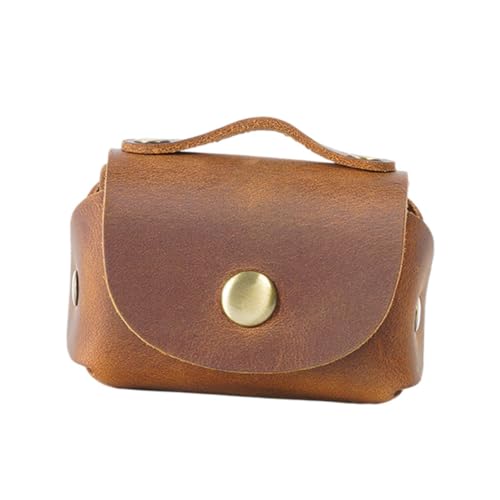 WRITWAA Mini-Tasche Für Schlüsselanhänger Aufbewahrungstasche Für Schlüssel Tragbare Geldbörse Für Autoschlüssel Organizer Robuste Robuste Braune Geldbörse von WRITWAA