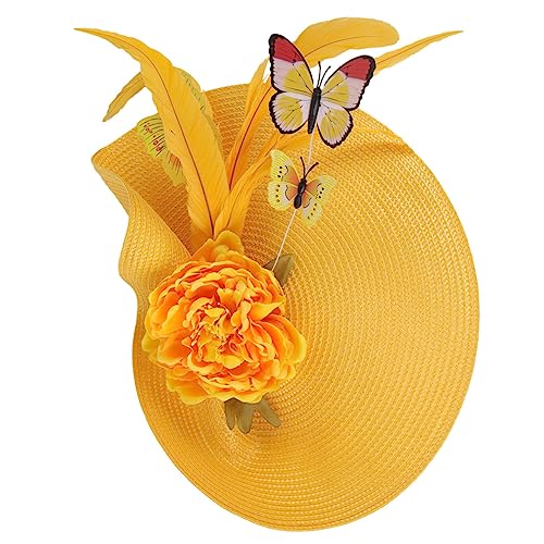 WRITWAA Schmetterlingsblumenhut Fascinator-stirnband Für Damen Braut-kopfbedeckung Leicht Und Bequem Für Die Hochzeits-teeparty von WRITWAA