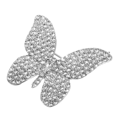 WRITWAA Schmetterlingsbrosche mit Funkelnden Strasssteinen Leichter Ansteckpin für Damen Zeitloses Insektendesign Vielseitiges Accessoire für Party Mantel und Kleider von WRITWAA