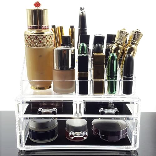 WRITWAA Schublade Aufbewahrungsbox Klarer Make -up -Organisator Make-up-Behälter Make -up -Speicher Make-up-Organizer von WRITWAA