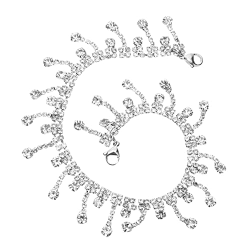 WRITWAA Schuhkette mit Strasssteinen und Quaste DIY Schuhanhänger für Damen Sandalen Schnalle Einfache Anbringung Stylische Schuhdekoration Vielseitiges Accessoire von WRITWAA