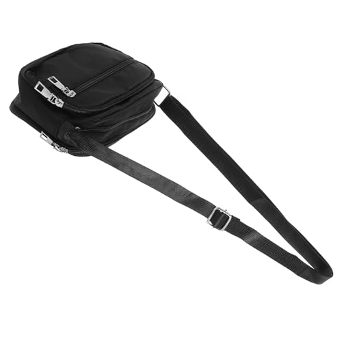 WRITWAA Schwarze Nylon Umhängetasche für Damen und Herren für Arbeit Reisen und Business mit Organisiertem Mehrfachfach Design und Flexiblen Trageoptionen von WRITWAA