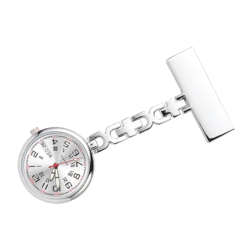 WRITWAA Schwesterntisch gebraucht Second Hand kollegen bescherung Weihnachten Praktische Uhr Used Tasche automatisch Pflegeuhr Legierungsuhren Leuchtende Uhr Silver von WRITWAA