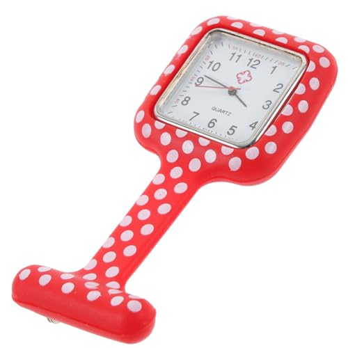 WRITWAA Krankenschwester Uhr Silikon Taschenuhr Quadratisch Bedruckt Für Frauen Medizinische Hängeuhr Mit Clip Leicht Ablesbar Wasserfest Geschenke Für Krankenschwestern Und von WRITWAA