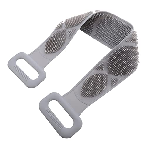 WRITWAA Silikon Badetuch Peeling Körperpeeling Tiefenpeeling Handschuh Für Dusche Badetücher Schrubber Peeling Verlängern Schrubben Langer Luffa Große Weiche Rückseite von WRITWAA