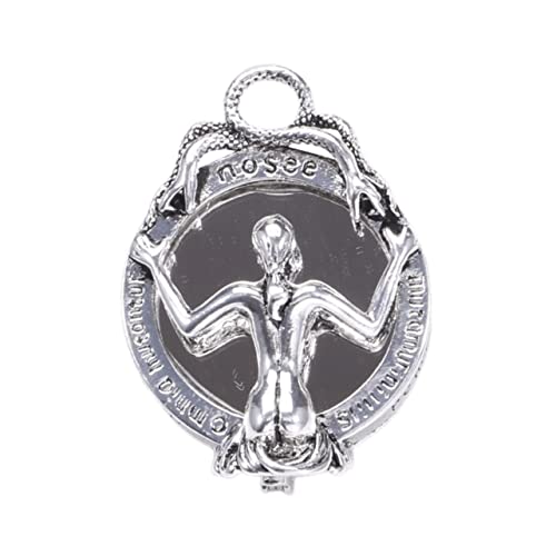 WRITWAA Spiegel Brosche Anstecknadel Gothic Anstecknadel für Frauen Silber Prom Schmuck Marke Accessoire von WRITWAA