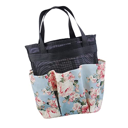 WRITWAA Tragbare Netz-bade-/duschtasche Kulturkorb Faltbarer Organizer Badaufbewahrung Reiseutensil Himmelblau von WRITWAA