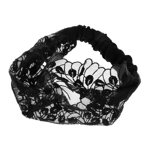 WRITWAA Spitzen-stirnband Breit Für Damen Kopfbedeckung Mit Anti-rutsch-funktion Stretch-stirnband Für Kirche Und Spa von WRITWAA
