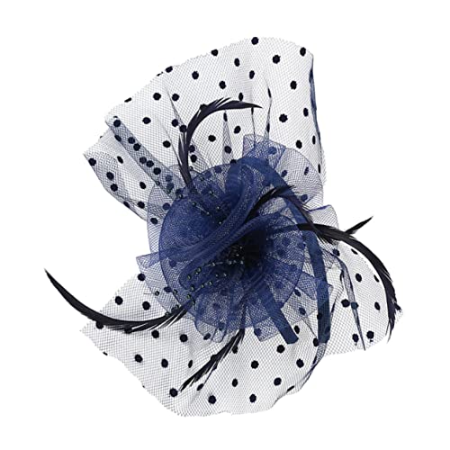 WRITWAA Spitzenblumenhut Blumenkopfschmuck Für Frauen Fascinator-hut Für Frauen Vintage-hut Retro-hut Fascinator Hut Mesh Haarreifen Flapper-stirnband Charme Schleierhut Gittergewebe Braut von WRITWAA