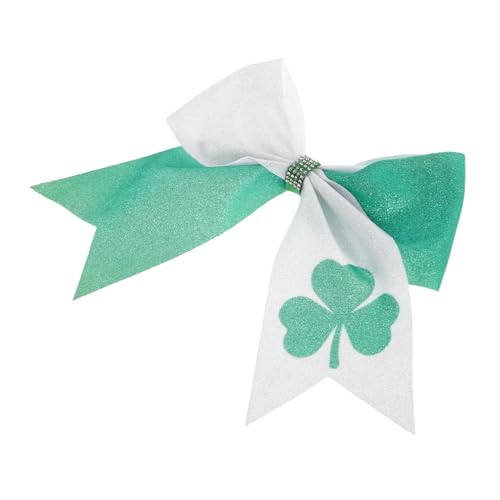 WRITWAA St Patricks Haarschleife Grün Mit Glitzer Kleeblatt-haarclip Irische Schleifen Für Junge Mädchen Und Mädchen Party Accessoire Mit Schleife Und Pailletten von WRITWAA