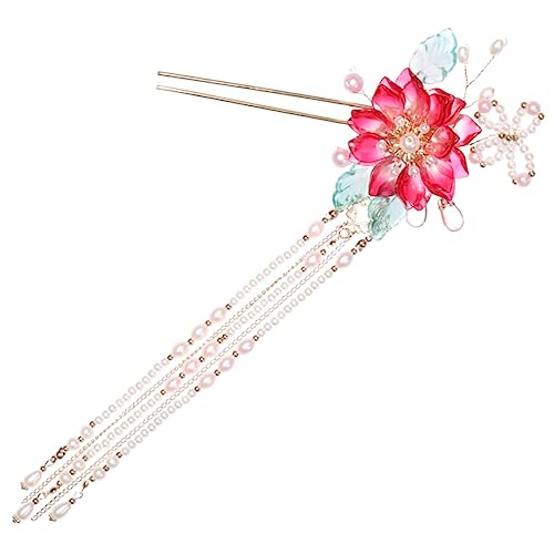 WRITWAA Haarstab Für Frauen Blumenhaarnadel Haargabel Aus Retro Design Mit Quaste Haaraccessoires Für Hochzeit Party Und Andere Anlässe von WRITWAA
