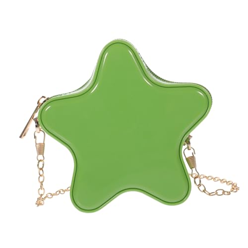 WRITWAA Star Shape Umhängetasche Damen Ketten Crossbody Bag Leichte Handtasche für Alltag für Essentials Langlebig PVC und Legierung Sommerhandtasche von WRITWAA