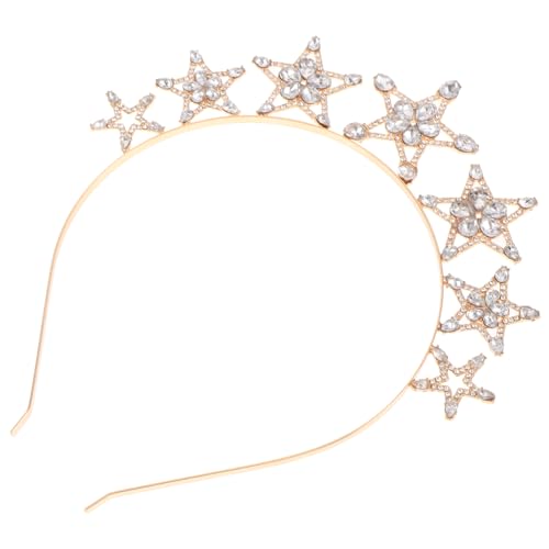 WRITWAA Barocke Kristallkopfbedeckung Für Frauen Elegantes Haarband Mit Sternen Für Hochzeiten Geburtstagsfeiern Und Prom Robustes Komfortables Design von WRITWAA