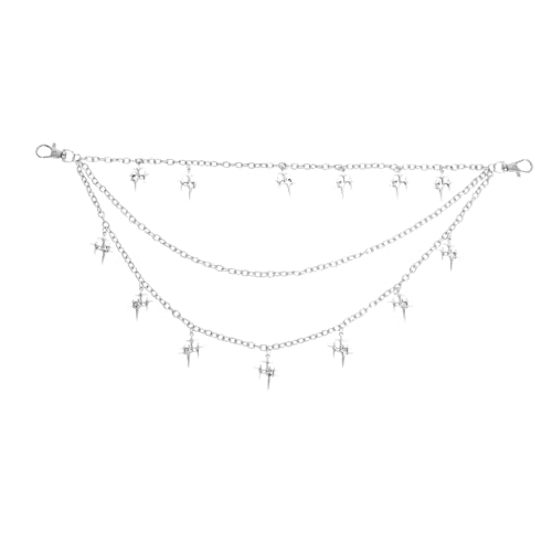 WRITWAA Stilvolle Multi Layered Jeanskette für Damen und Herren Punk Inspirierter Geldbeutel Zubehör Universelles Accessoire für Hosen Dekoration von WRITWAA