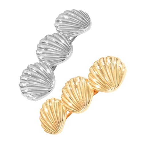 WRITWAA 2stücke Metall-schalen-haarspangen Für Frauen Stylische Haaraccessoires Für Dünnes Haar Rutschfeste Französische Haarclips Für Verschiedene Frisuren von WRITWAA