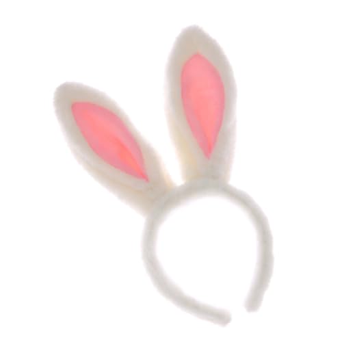 WRITWAA Stirnband Kopfschmuck Lustig Häschen-cosplay-kopfbedeckung Kaninchen Perücken Hasenohr-design-haarband Hasen-haarbänder Kostüm-haarband Häschen-cosplay-haarreifen Plüsch von WRITWAA