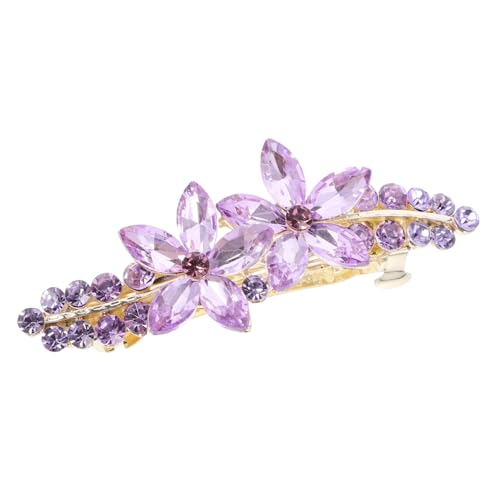 WRITWAA Frühlings-haarspange Aus Metall Mit Blumen Und Strassstein-dekor Kleine Dekorative Haarspange Für Damen Und Mädchen Haaraccessoires Für Feste Und Alltag von WRITWAA