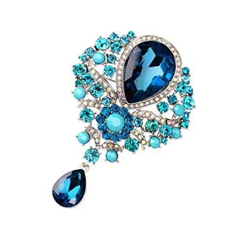 WRITWAA Strass Brosche Damen Brosche Strass Pin Glas Brosche Kleidung Brosche Rucksäcke Schal Brosche Clip Kleidung Brosche Broschen Für Frauen Glas Pin Brosche Clip von WRITWAA