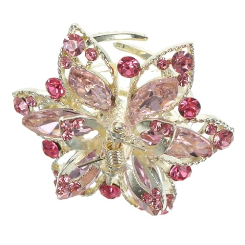 WRITWAA Strass Haarklammer Blumen Haarspange Metall Haarklammern Dekorative Haarspangen Für Frauen Mädchen Haaraccessoires von WRITWAA