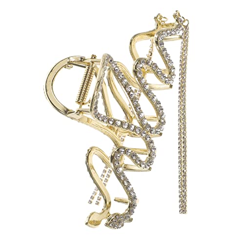 WRITWAA Haarklauenclip in Schlangenform Metallklammer Mit Quaste Große Haarklammer Für Dickes Und Dünnes Haar Praktisches Haarzubehör Für Frauen Und Mädchen von WRITWAA