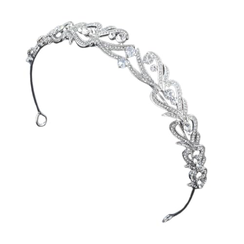 WRITWAA Strass Hochzeit Krone Stirnband Legierung Tiara Brautkopfschmuck Mädchenkronen Hochzeitsfeier Requisite von WRITWAA