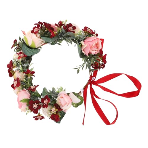 WRITWAA Strass Stirnband Tiara Krone Mit Künstlichen Blumen Für Hochzeit Blumenkranz Girlandenkrone Kopf Schmuck WRITWAA Strass Stirnband Tiara Krone Mit Künstlichen Blumen Für Hochzeit Blumenkranz Girlandenkrone Kopf Schmuck von WRITWAA