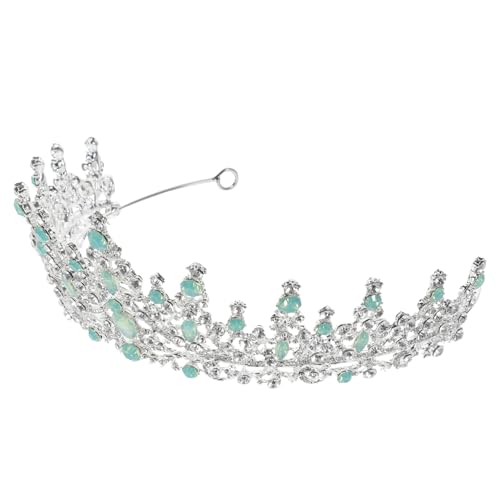 WRITWAA Strasskrone Hochzeit Stirnband Barock Strass Kopfschmuck Tiara Krone Für Braut Mit Strasssteinen Handwerk von WRITWAA